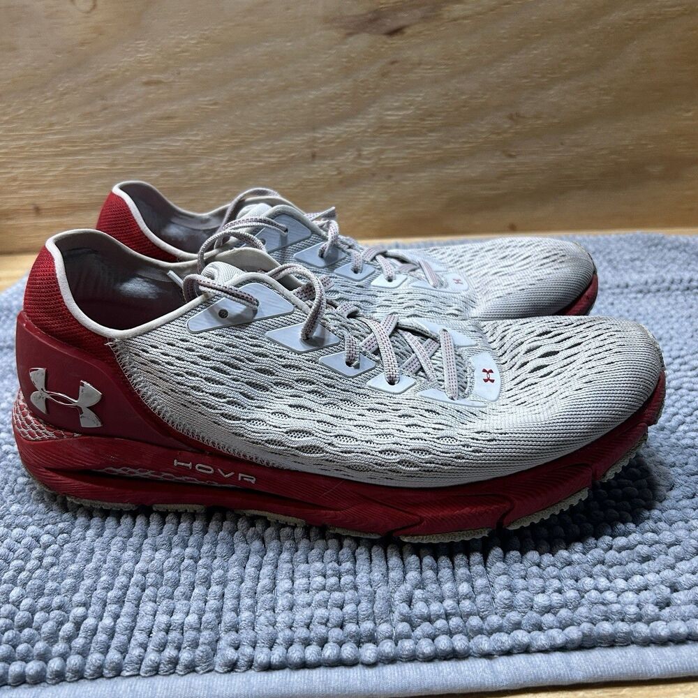 Under Armour HOVR Sonic Running Shoes Mens 10.5 Gray Red Sneakers